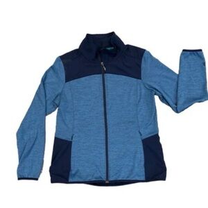 North Face Womens Full Zip active Layer Outdoor Blue/Navy Jacket XL Zip Pockets